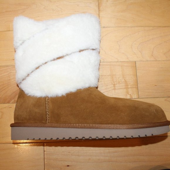 NEW UGG KOOLABURRA WOMEN'S SUEDE FUR LINED CLASSIC SHORT BOOTS - Picture 6 of 8